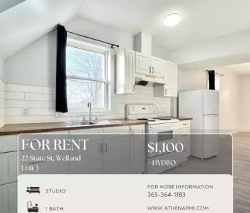 Studio Apartment: 22 State St, Welland - 3 | 22 State Street, Welland - Photo 1