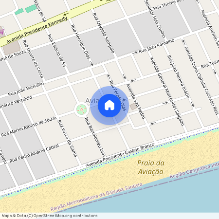 Rua Pero Vaz de Caminha, Aviação, Praia Grande