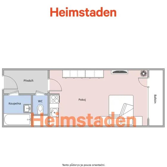 Pronájem bytu 1+kk 27 m - Fotografie 1