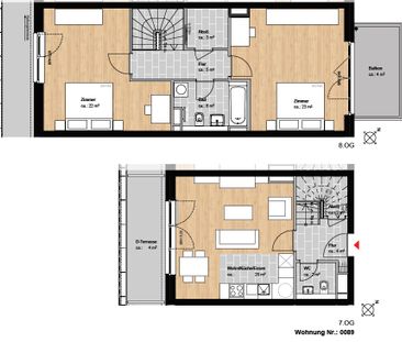 3-Zimmer-Maisonette-Wohnung mit Dachterrasse und Balkon in HH-Hamme... - Photo 1