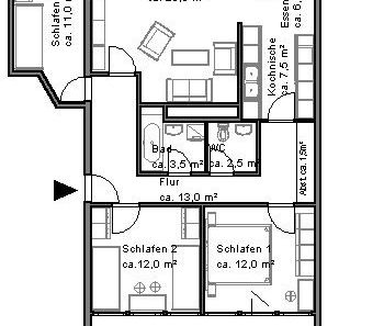 Am Mittellandkanal: renovierte 4-Zimmer-Wohnung mit 100,26m² - Foto 4