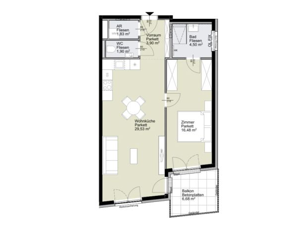 Erstbezug ab Februar! Sonnige 2-Zimmer-Balkonwohnung im 19. Bezirk zu vermieten! - Foto 1