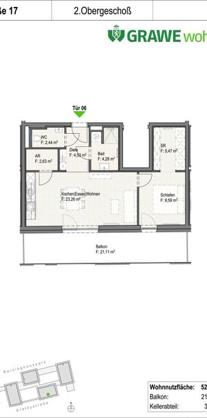 Schöne 2-Zimmer-Wohnung mit Balkon - Provisionsfrei! - Photo 2