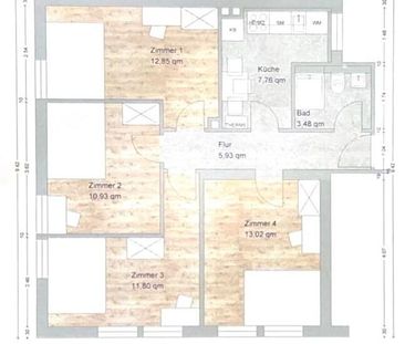 Helles & modern möbliertes WG-Zimmer in zentraler Lage (4er WG) - Foto 1