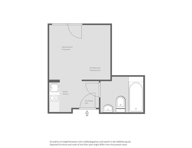 For rent: furnished apartment in quiet rear building - Foto 1