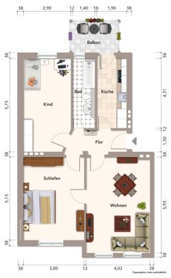 Charmante 3-Raum-Wohnung in Stadtfeld Ost - Photo 1