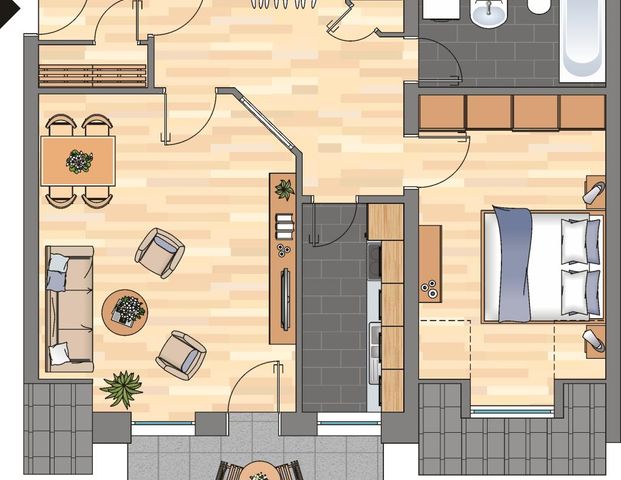Demnächst frei! 2-Zimmer-Wohnung in Bremen - Foto 1