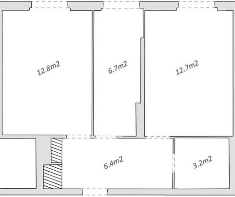 3 Zimmer, 42 m², 2. Stock - Foto 1