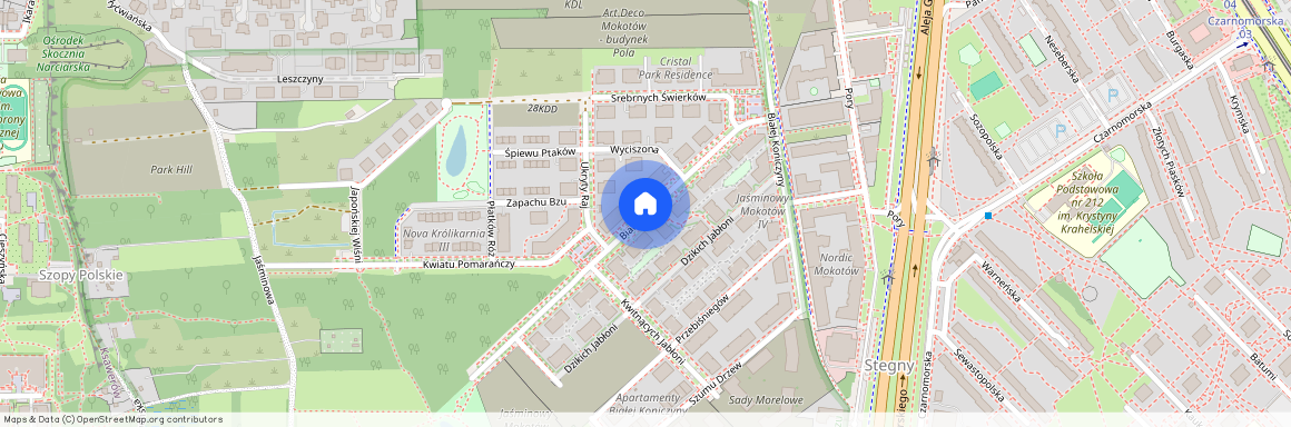 ul. Białego Dębu, Stegny, Mokotów, Warszawa, mazowieckie