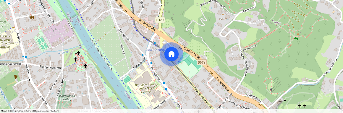 Steiermark, Öffentliche Verkehrsmittel: Bus, Straßenbahn vor dem Haus, 8010, Graz