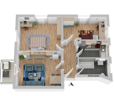 - 3 - Raumwohnung mit Balkon in DD - Coschütz - Foto 1