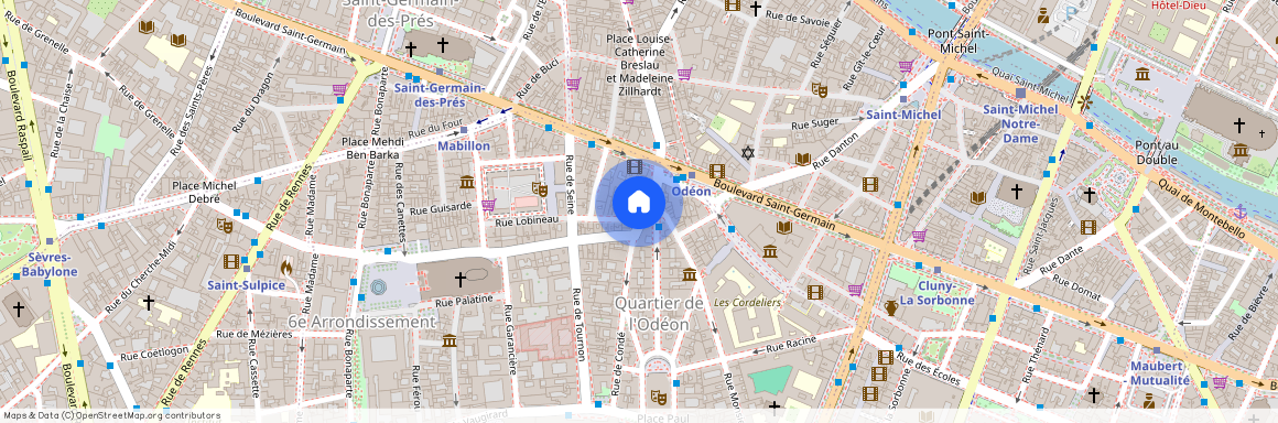 Appartement à louer Carrefour de l'Odeon, Paris 6ème