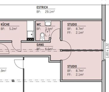 2.5 Zimmer, 33 m², 3. Stock - Foto 6
