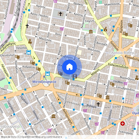 Ακομινάτου, 25 104 37 Αθήνα, Μεταξουργείο (Γκάζι - Μεταξουργείο - Βοτανικός)