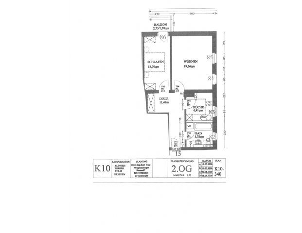 - 2 - Raumwohnung mit Balkon in Dresden - Plauen - Photo 1
