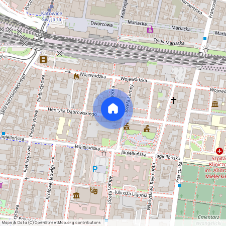ul. Henryka Dąbrowskiego, Śródmieście, Katowice, śląskie