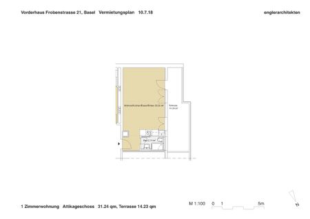 Renovierte 1-Zimmer Attikawohnung mit Dachterrasse im Gundeli - Photo 5