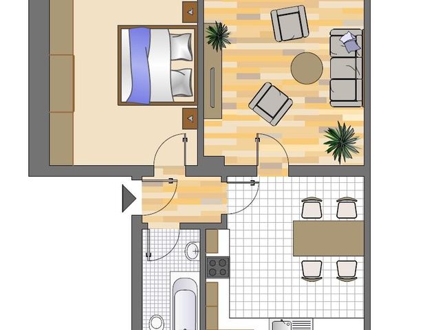 2-Zimmer-Wohnung in Herten Westerholt mit Laminat und Tapeten - Foto 1