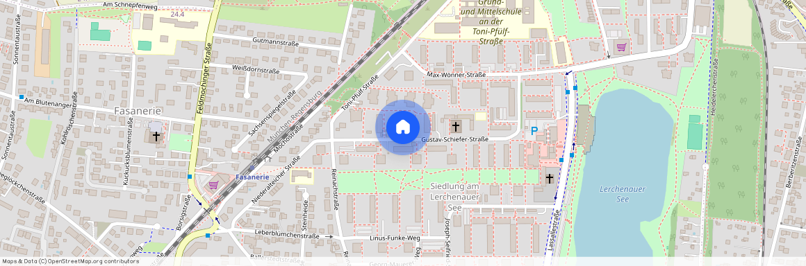 Gustav-Schiefer-Straße, 80995 München Fasanerie ca. 7, 4 km north-west of Munich-center