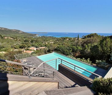 Villa à louer à Palombaggia, chambres climatisées, piscine chauffée. - Photo 1