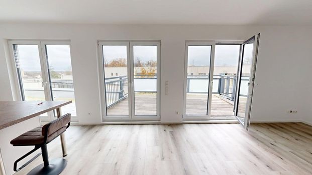 Exklusives Neubau-Maisonette-Penthouse mit Schlossblick, Dachterrasse, Garage in 1A-Lage - Photo 1