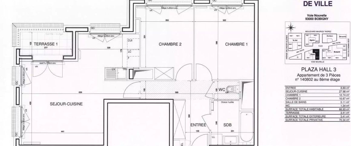 location Appartement T3 DE 67.1m² À BOBIGNY - Photo 1