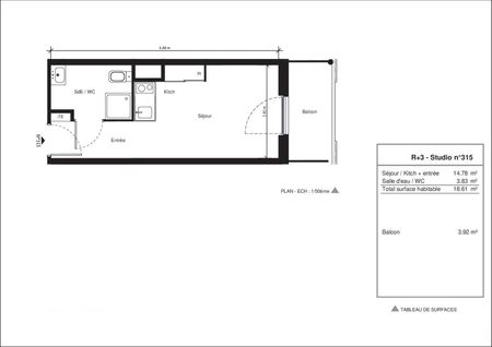 Location Appartement 1 pièce 18m² NIMES 30000 - Photo 3