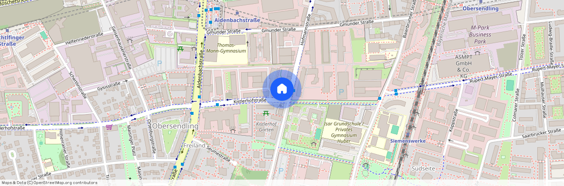 Kistlerhofstraße, 81379 München Obersendling ca. 6, 3 km south-west of Munich-center