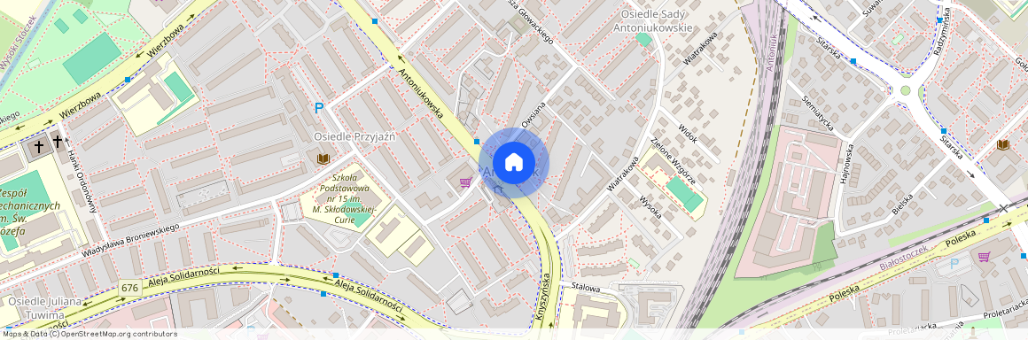 ul. Antoniukowska, Antoniuk, Białystok, podlaskie