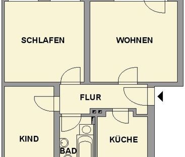 Ruhig gelegene 3-Raum-Wohnung im Erdgeschoss - Photo 1