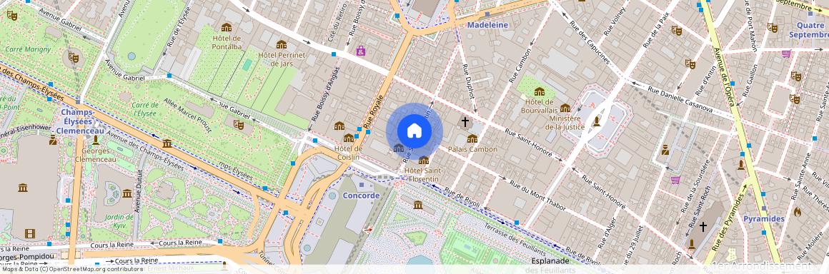 rue St Honoré entre rue Saint-Florentin et rue Cambon 75001 Paris (1er arrondissement)