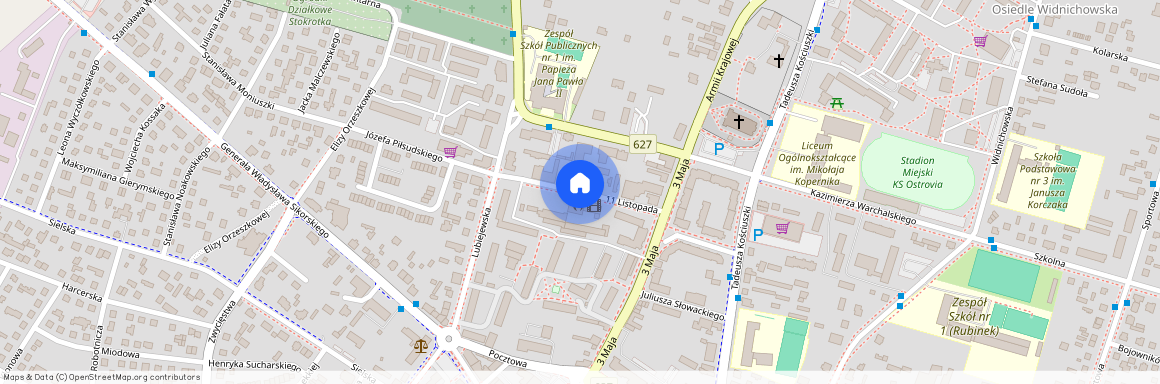 ul. 11 Listopada, Ostrów Mazowiecka, ostrowski, mazowieckie