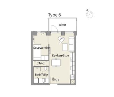 På 1. sal finder du denne lyse - Foto 3