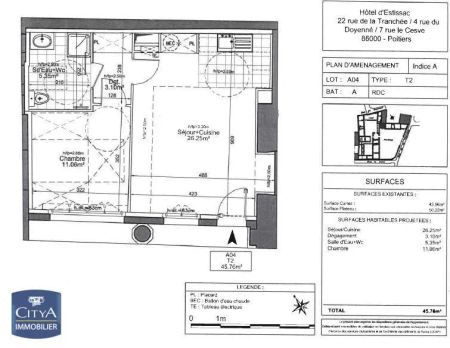 Appartement à louer 2 pièces 45.76m² - Photo 3