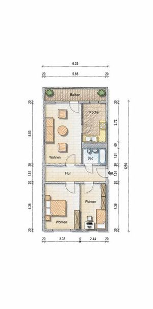 3-Raum Wohnung mit Wald-Blick - Photo 2