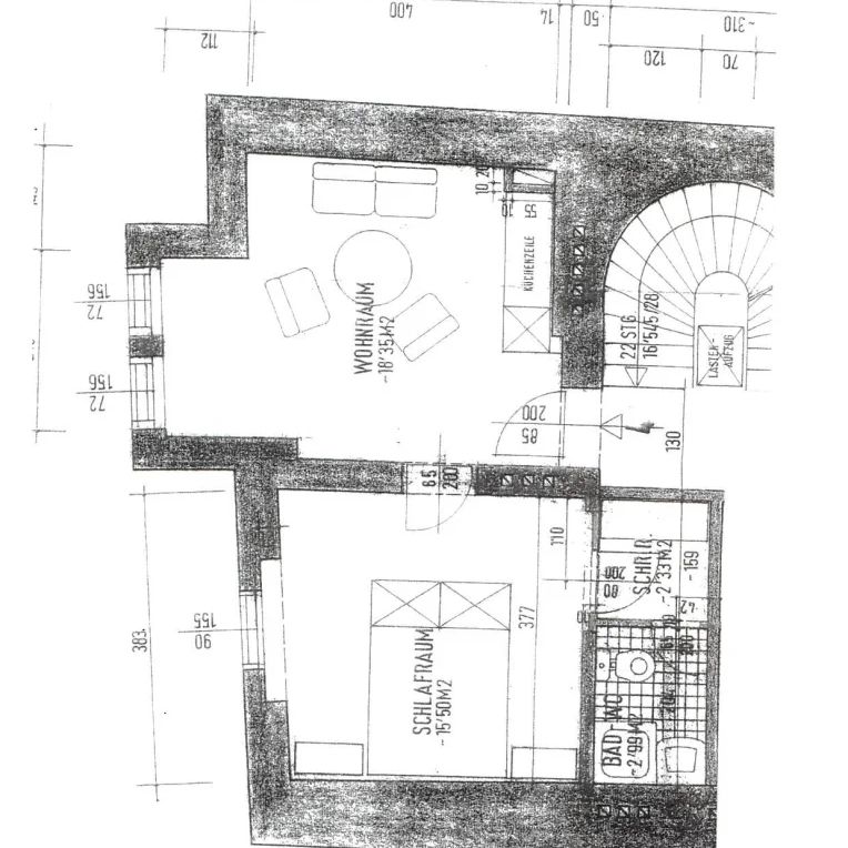 Kleine, feine Singlewohnung in der Linzer Altstadt, ruhig im Innenhof gelegen - Foto 1