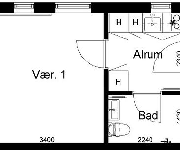 1-værelses studiebolig - Photo 1