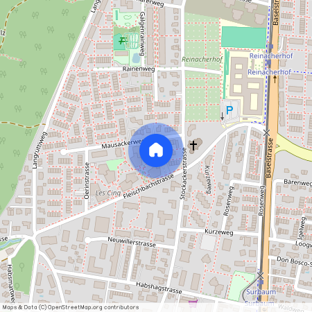 Mausackerweg 13, 4153 Reinach BL, Lageplan