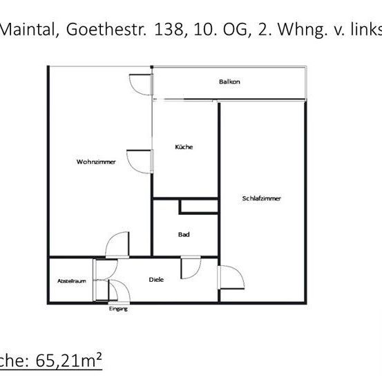 ﻿Schöne 2-Zimmer-Wohnung in Maintal-Bischofsheim zu vermieten!! - Photo 1