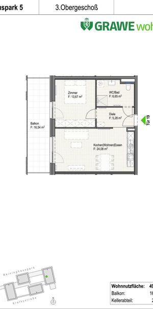 2-Zimmer-Wohnung mit Balkon im Reininghauspark - Provsionsfrei! - Photo 2