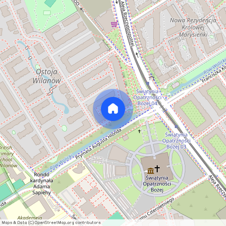 ul. Prymasa Augusta Hlonda 2, Błonia Wilanowskie, Wilanów, Warszawa, mazowieckie