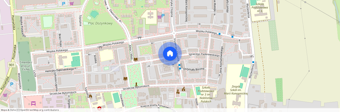 ul. Ignacego Paderewskiego, Pyskowice, gliwicki, śląskie