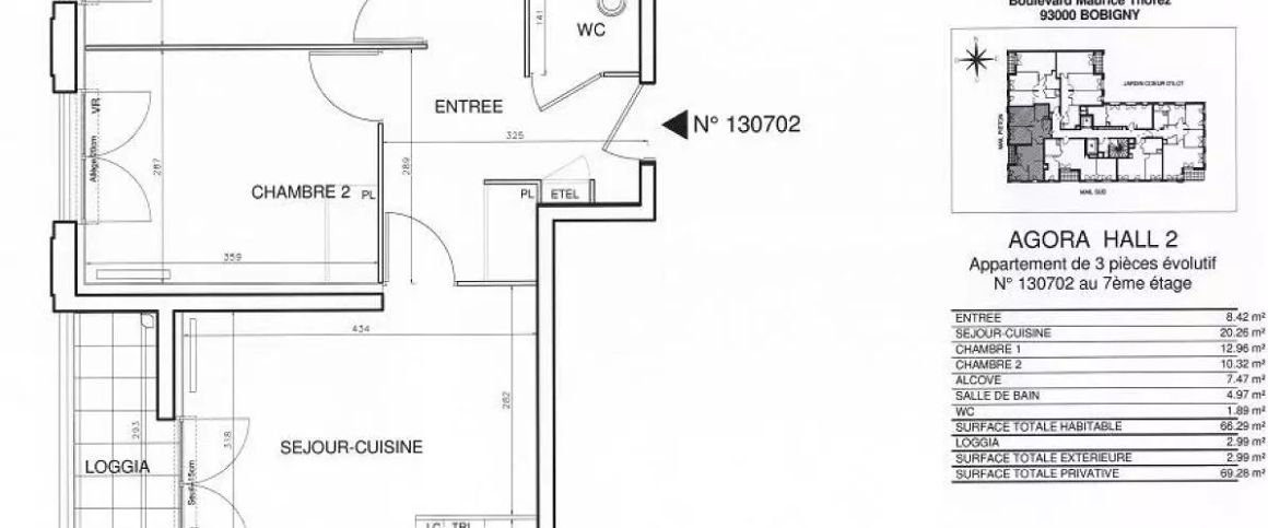 location Appartement T3 DE 65.8m² À BOBIGNY - Photo 1