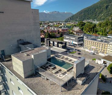 2,5 locali moderno con piscina e vista Alpi - Arbedo - Photo 6