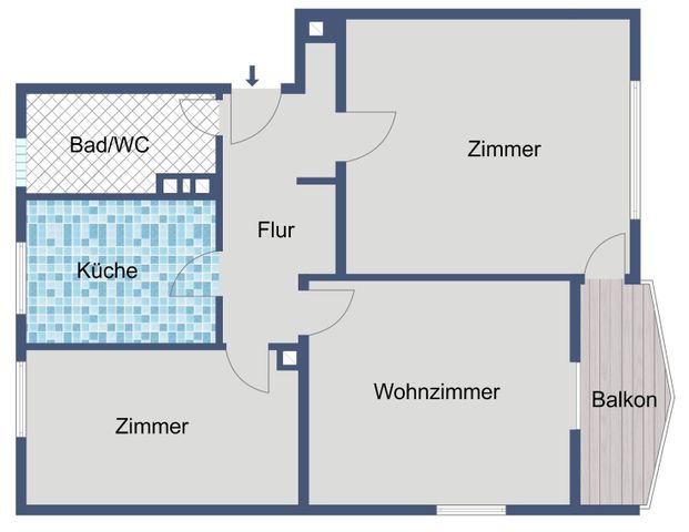 Gut geschnittene Wohnung kurzfristig frei! - Foto 1