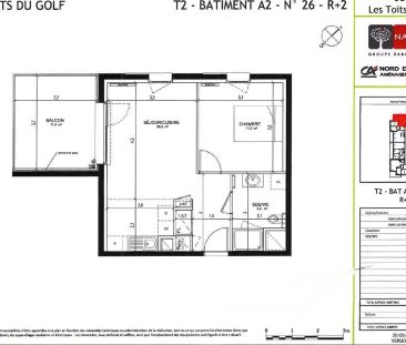 location Appartement T2 DE 43.2m² À BEZANNES - Photo 1