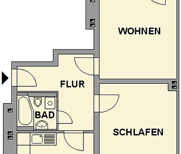 2-Raum-Wohnung mit Balkon in ruhiger Seitenstraße - Foto 5