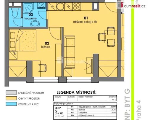 Pronájem 2+kk, 41m P4-Krč, ul. Na Dvorcích, po kompletní rekonstrukci, klimatizace - Fotografie 1