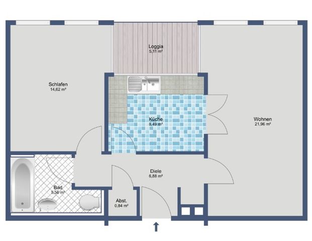 Helle 1-Zimmer-Wohnung mit Loggia – Ruhig gelegen in Kassel-Bettenhausen - Photo 1