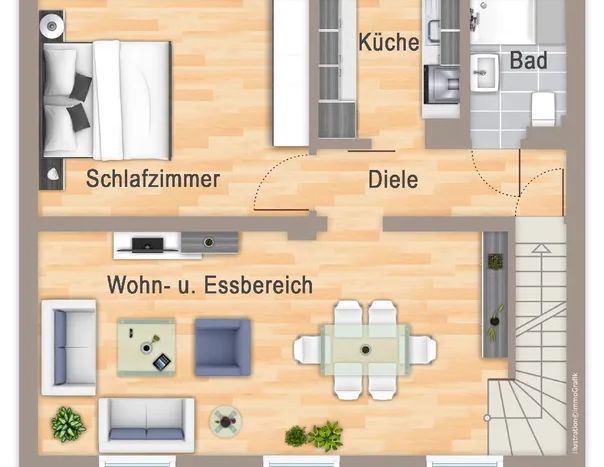 Modernisierte 3-Zimmer-Maisonette-Wohnung im gepflegten Zweifamilienhaus. - Foto 1
